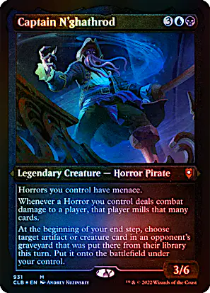 mtg captain n'ghathrod commander deck EDH Deck 100 Magic Cards Custom Deck Horror Deck Dimir Mill that player mills that many cards Captain N'ghathrod Commander Legends: Battle