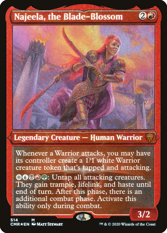 mtg najeela commander deck the Blade Blossom Altered Full Art Magic EDH Signed Pimp Birthday Gift Activate only during combat. NAJEELA, THE BLADE-BLOSSOM -EDH COMMANDER