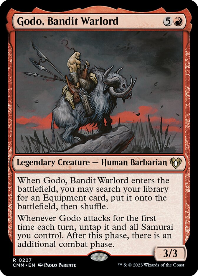 godo mtg final fantasy Gilgamesh, Weapon Collector Whenever Godo attacks for the first time each turn Godo, Bandit Warlord
