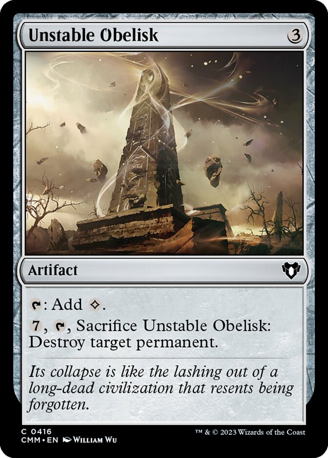 Unstable Obelisk | Commander Masters Foil | Commander | Card Kingdom