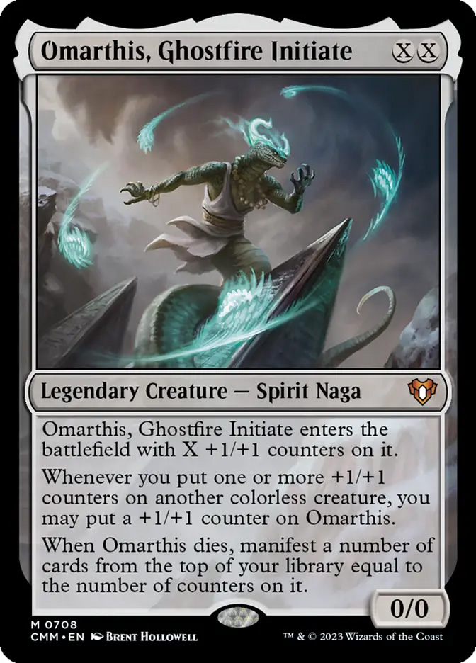 mtg xx cards Emergency Powers Promo Foil Search your library and/or graveyard for a creature card with converted mana cost X or less and put it onto the battlefield Omarthis, Ghostfire Initiate | Commander