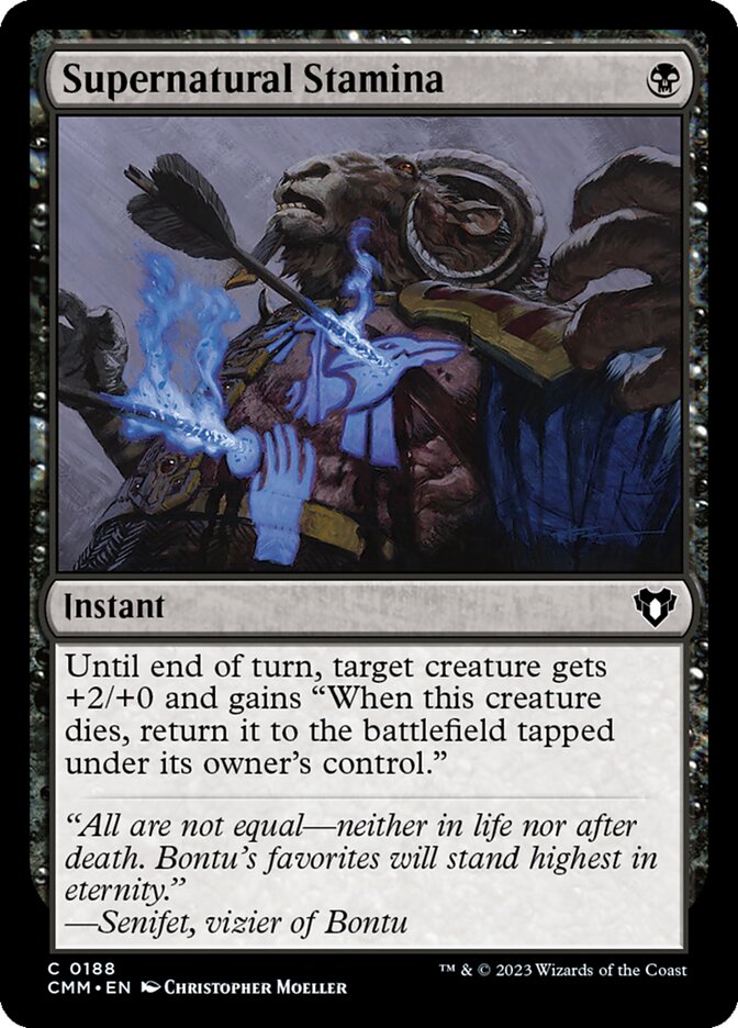 supernatural mtg cards (188) Magic The Gathering Commander Masters Single: Supernatural Stamina Holo Common