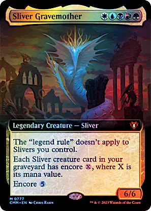 sliver mtg commander deck Magic The Gathering Masters Commander Swarm Commander and a Masters set Sliver Overlord 5-Color Sliver