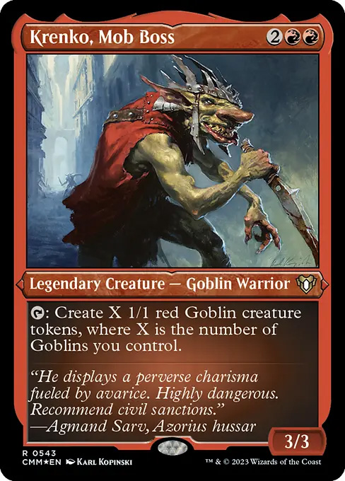 Commander Masters Variants Foil: Krenko, Mob Boss (Foil Etched)