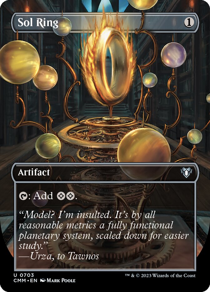 green white card draw mtg Urza, Lord High Artificer [674] [Borderless] [Profile] [Commander Masters]  [Foil] – Face to Face Games main image 0