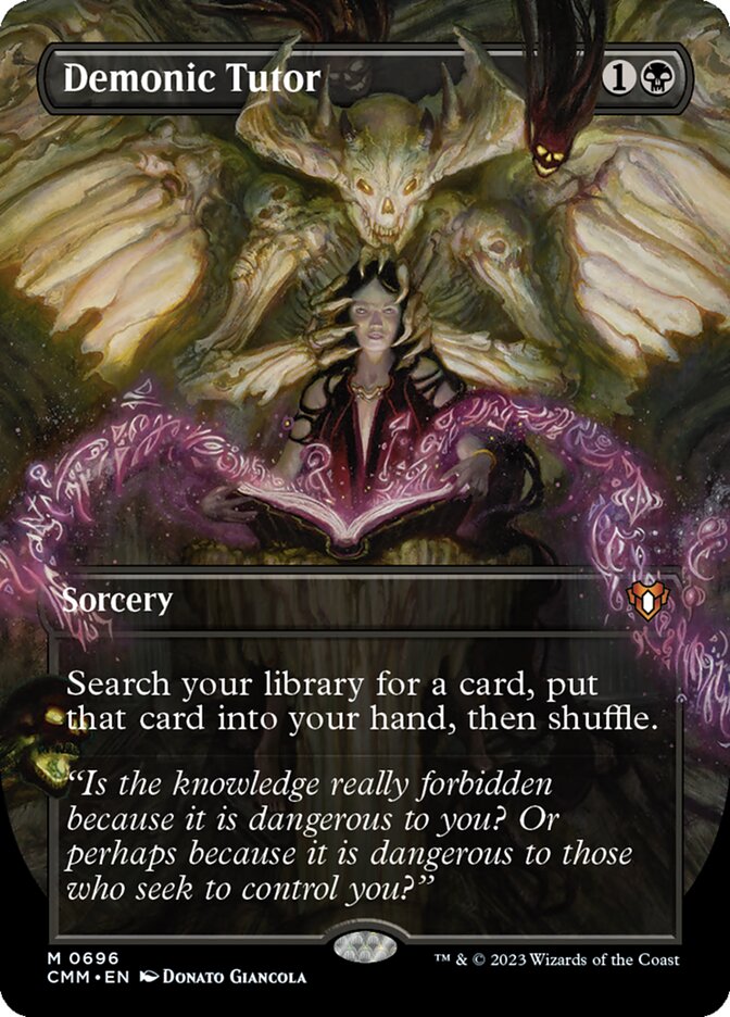 Commander Masters Variants Foil: Demonic Tutor (Borderless)