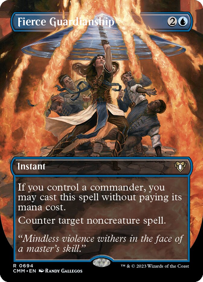 Commander Masters Variants Foil: Fierce Guardianship (Borderless)