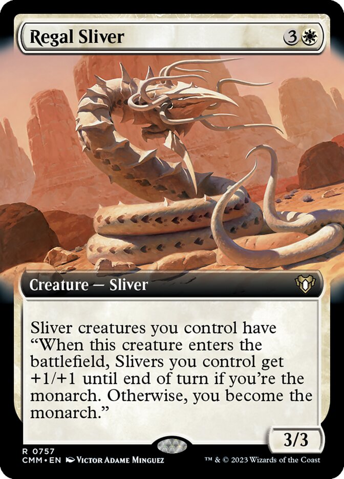 Commander Masters Variants Foil: Regal Sliver (Extended Art)