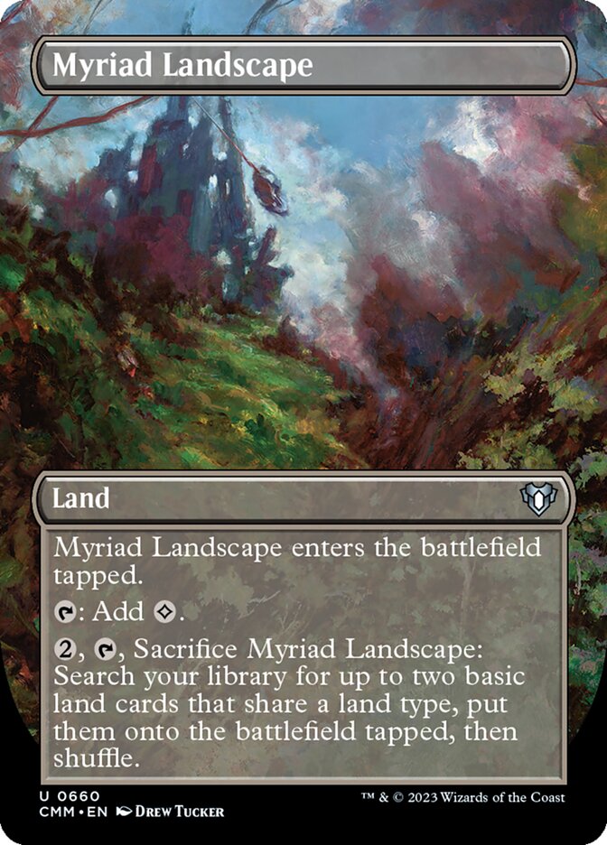 Commander Masters Variants Foil: Myriad Landscape (Borderless)