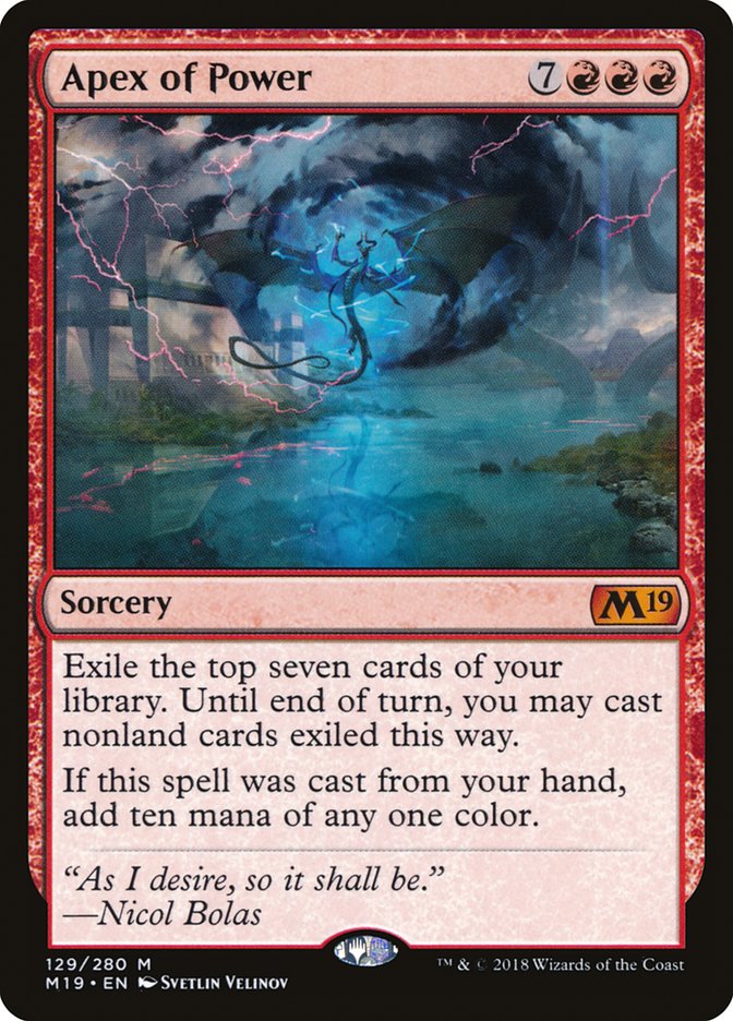 Magic the Gathering 2019 Core Set Mythic Rare Apex of Power #129