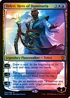mtg teferi commander deck Magic the Gathering - Dominaria Planeswalker by Wizards of the Coast Sorcery (5)1 Divination4 Temporal Machinations Teferi the Triskaidekaphiliac : r/MagicArena