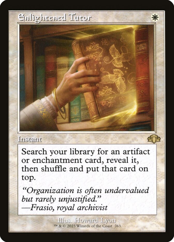 Dominaria Remastered Variants Foil: Enlightened Tutor (Retro Frame)