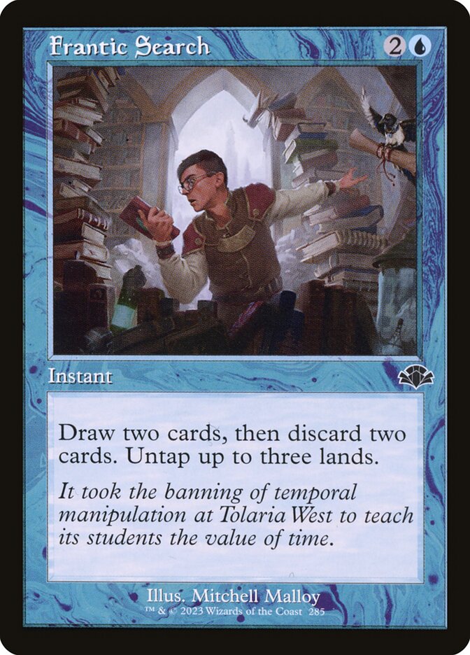 Dominaria Remastered Variants Foil: Frantic Search (Retro Frame)