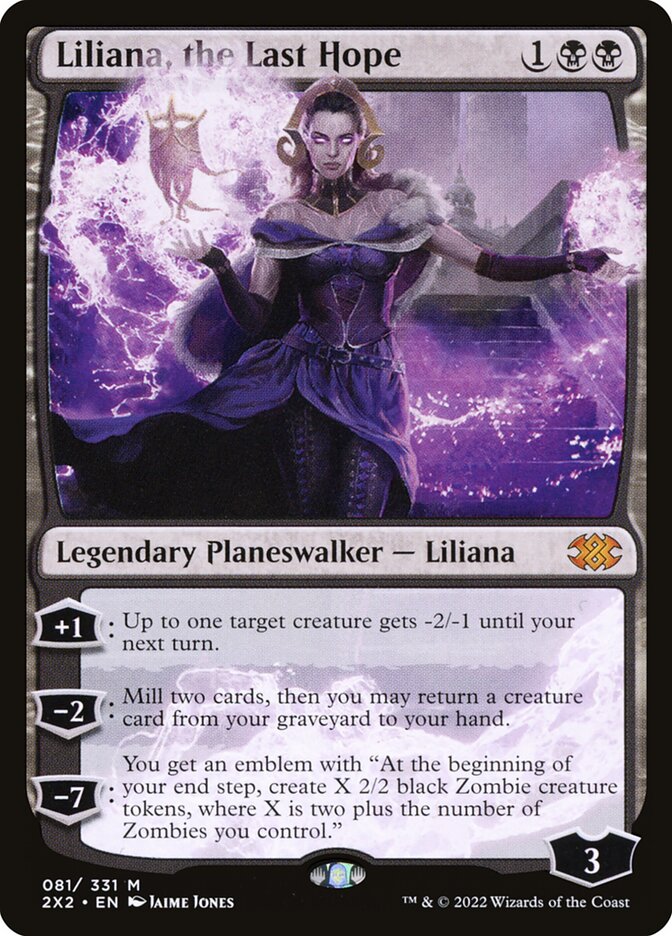 double masters mtg cards 2022 Mythic Rare Liliana, the Last Hope and 12x full Double Masters 2022 Variant Card