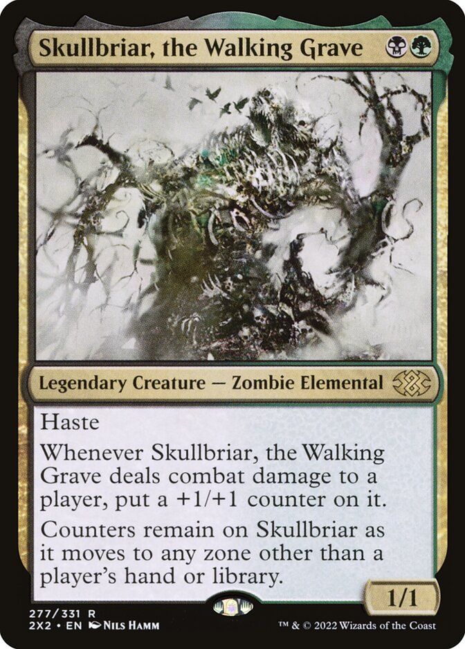 Magic the Gathering Trading Card Game Double Masters 2022 Rare Skullbriar, the Walking Grave #540 [Etched FOIL]