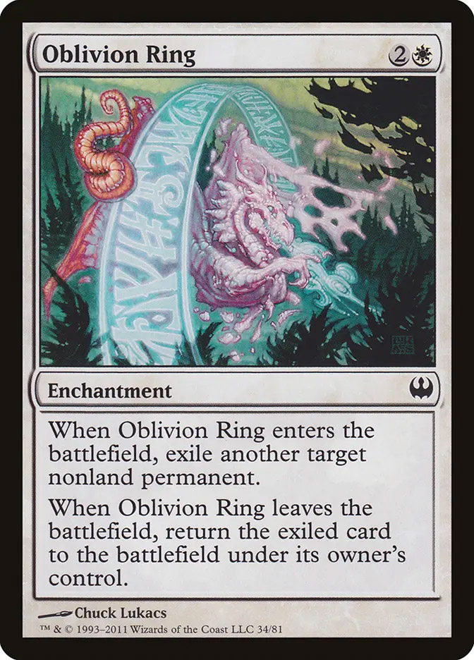 mtg cards like oblivion ring Magic: the Gathering - exile another target nonland permanent Oblivion Ring - FNM Foil