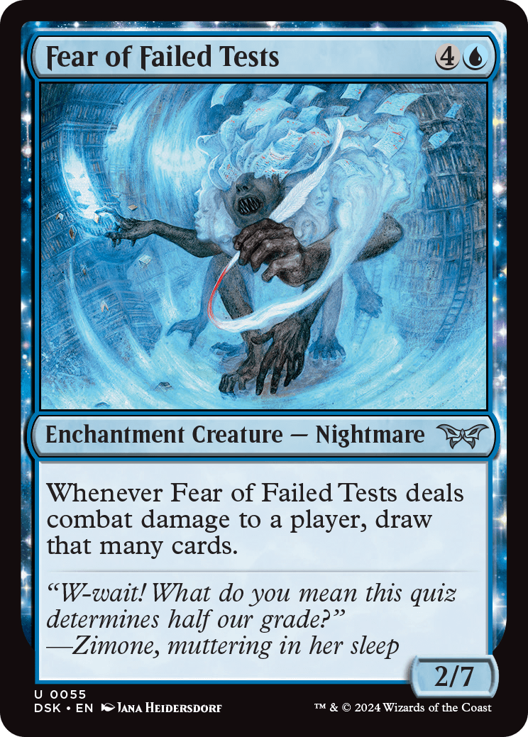 fear of cards mtg Magic the Gathering Face of Fear Card