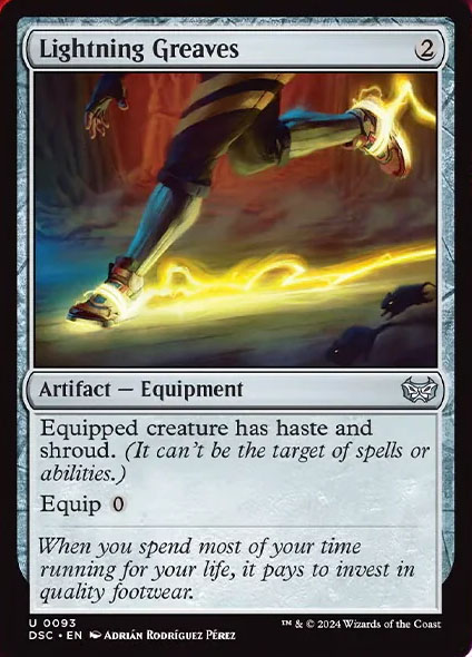 Lightning Greaves - Artifact - 0093 Commander: Duskmourn: House of Horror (DSC)