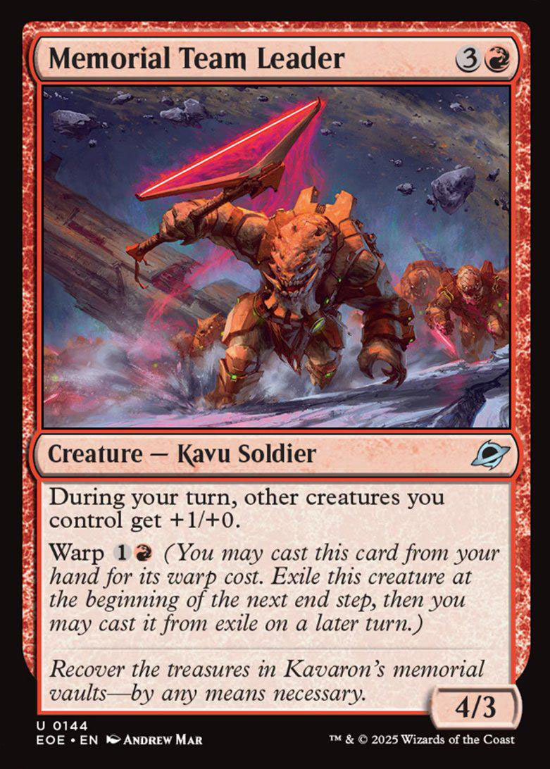 Memorial Team Leader | Edge of Eternities | Standard | Card Kingdom