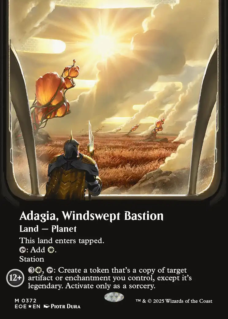 マジック：ザ・ギャザリング MTG Galaxy Foil Adagia, Windswept M 372 Adagia, Windswept Bastion (Borderless) (Galaxy Foil) • Edge