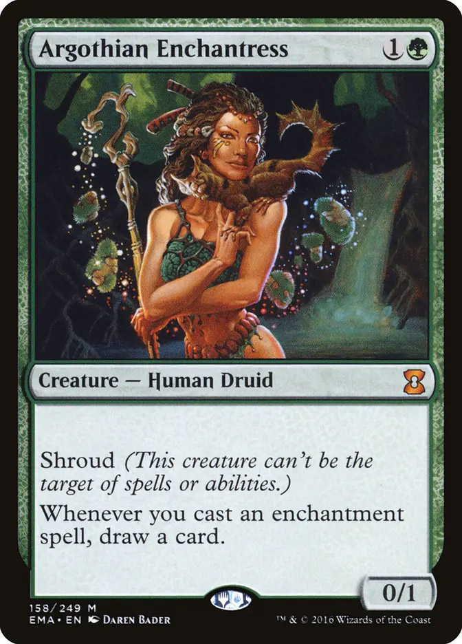 mtg enchantress cards MtG Eternal Masters Mythic Rare Argothian Enchantress #158