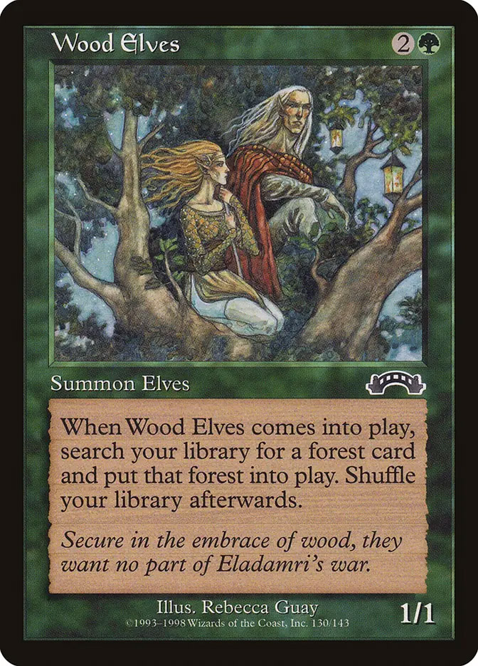mtg cards like wood elves Card put that card onto the battlefield Wood Elves  30th Anniversary