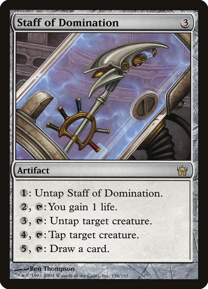 mtg staff cards Magic The Gathering - Voyager All Will Be One (ONE) #242 Illustrated by Igor Krstic Magic Staff of Domination | Fifth