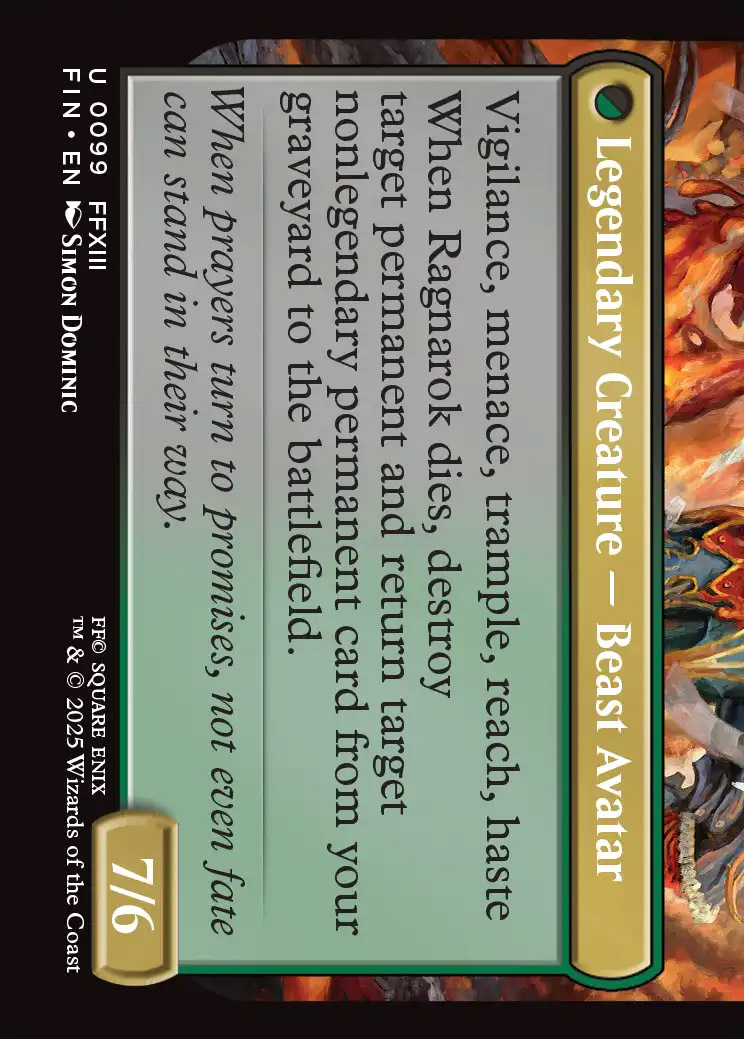 fang final fantasy mtg Amazon.com: Magic: The Gathering