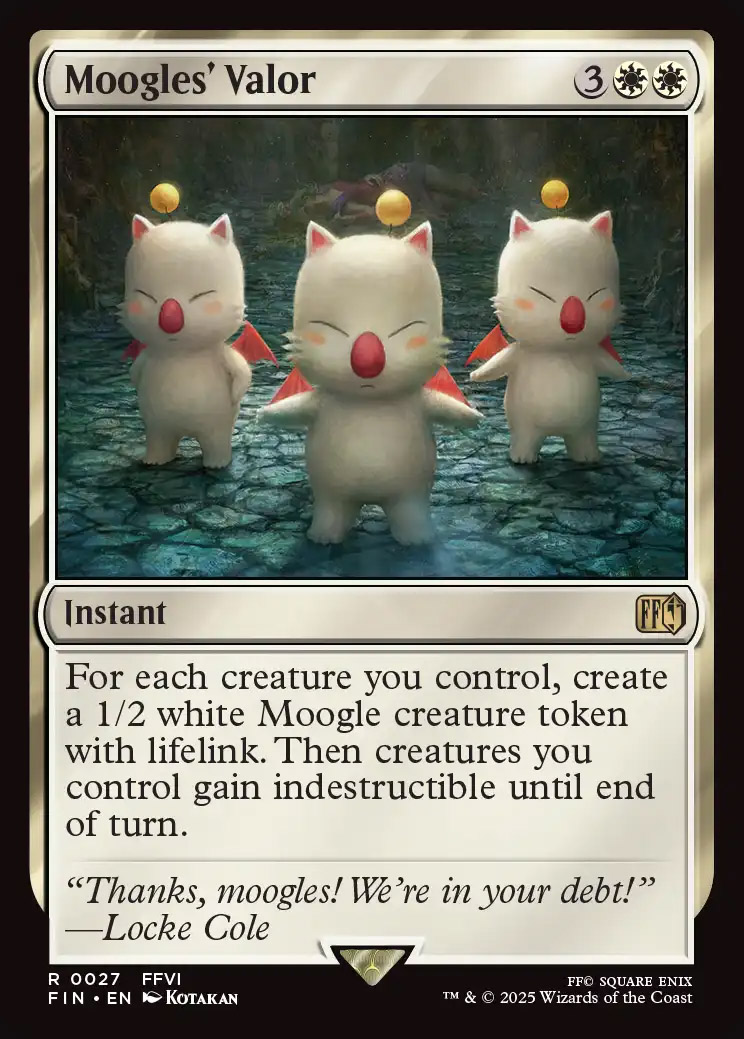 white crystal final fantasy mtg Moogles' Valor (326) [Final Fantasy] main image 0