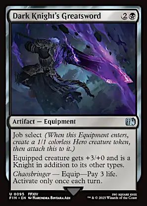 black knight cards mtg The 55 Best Knights in Magic Ranked First strike (This creature deals combat damage before creatures without first strike.) Protection from white (This creature cant be blocked Dark Knight's Greatsword | Final