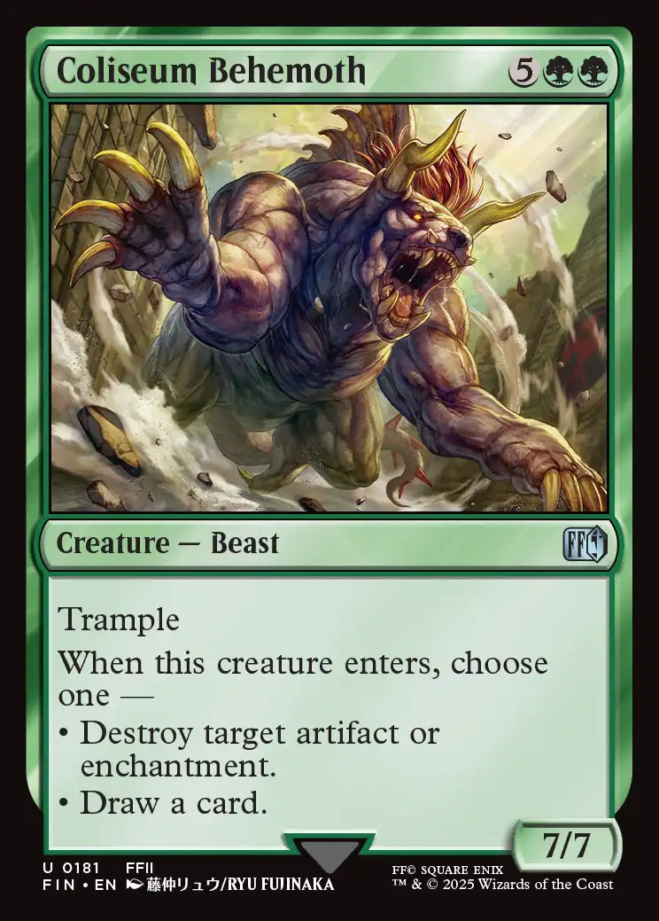 Coliseum Behemoth | Final Fantasy Foil | Card Kingdom