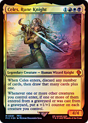 mtg final fantasy celes rune knight FF X Holo Foil Proxy Card - Celes, - Diagonal Rainbow Holo Foil Proxy Card - Gloss Finish Celes, Rune Knight from Final