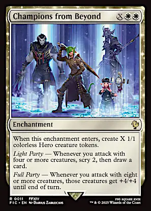 mtg commander party final fantasy Magic: The Gathering VII Deck These cards are designed to capture the unique abilities and stories of the series heroes and villains Magic The Gathering - Final