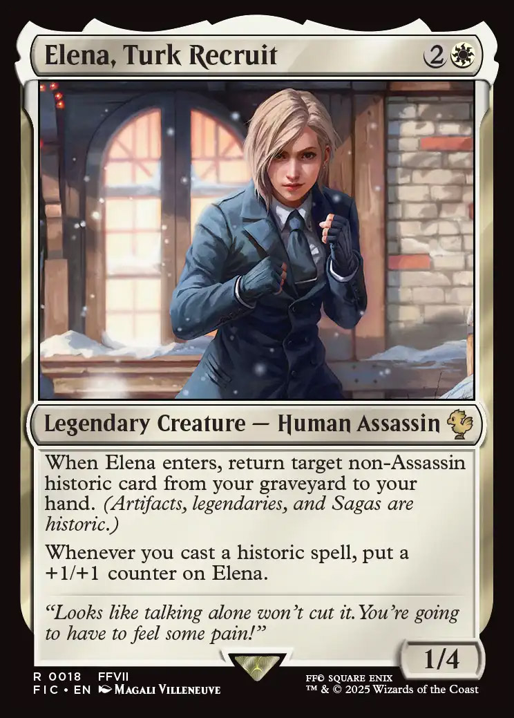 elena mtg final fantasy Elena, Turk Recruit [133] [Extended Art] [FINAL FANTASY: Commander] [Foil]  Face to Face Games Elena, Turk Recruit [Extended Art]