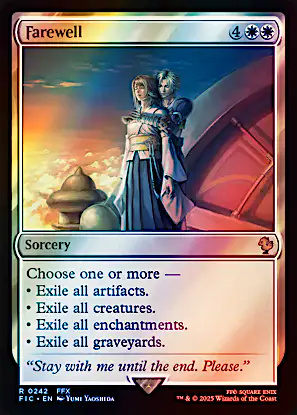 farewell mtg final fantasy Commander Decks: Exile all enchantments Farewell | Kamigawa: Neon Dynasty