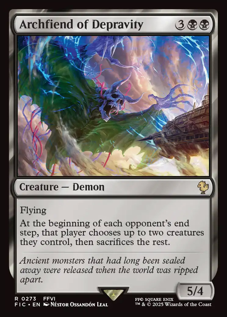 Final Fantasy Commander Decks Foil: Archfiend of Depravity (Surge Foil)