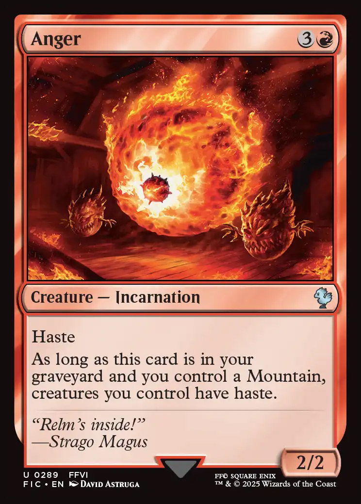 MTG 憤怒 foil Final Fantasy Commander Decks Foil: Anger (Surge Foil)