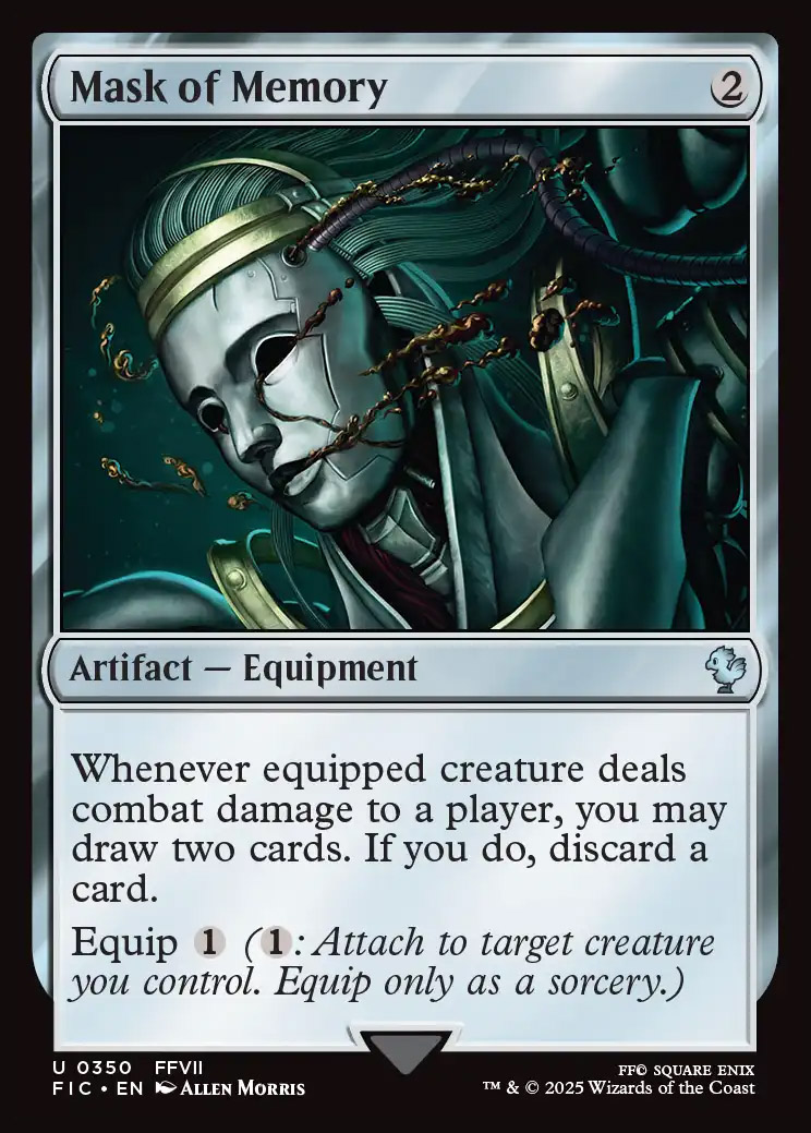 Magic: The Gathering マスク Final Fantasy Commander Decks Foil: Mask of Memory (Surge Foil)