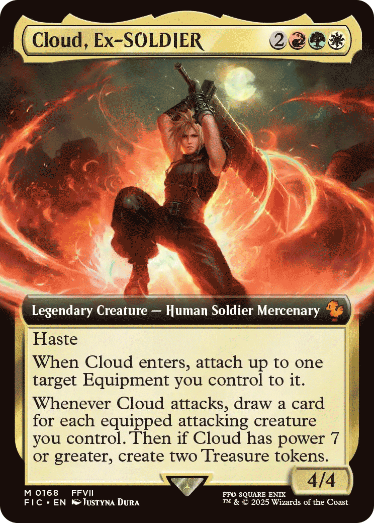 元ソルジャー、クラウド 拡張foil MTG Cloud, Ex-SOLDIER Cloud, Ex-SOLDIER (Surge Foil) | FINAL FANTASY Commander