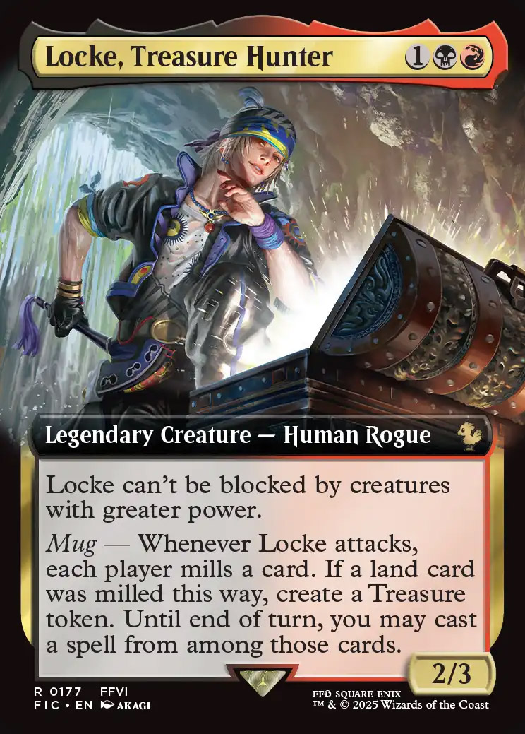 トレジャーハンター、ロック FOIL 英語 拡張アート MTG FOIL