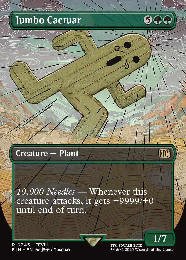Final Fantasy Variants Foil: Jumbo Cactuar (0343 - Borderless)