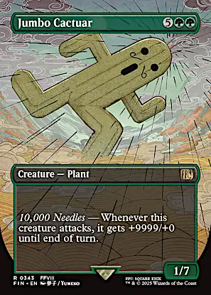 cactuar final fantasy mtg Ultra PRO - x Universes Beyond Jumbo Playmat for Magic: The Gathering slip rubber backing to keep the playmat from shifting during use The JUMBO CACTUAR deck that
