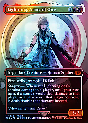mtg lightning army of one commander deck Is Lightning, Worth An Upgrade To My Dads Isshin Deck??, #mtg #magicthegathering #mtgcommunity #commander #mtgcards safe polypropylene materials ensure you can sleeve your cards with confidence Final Fantasy Variants Foil: Lightning,
