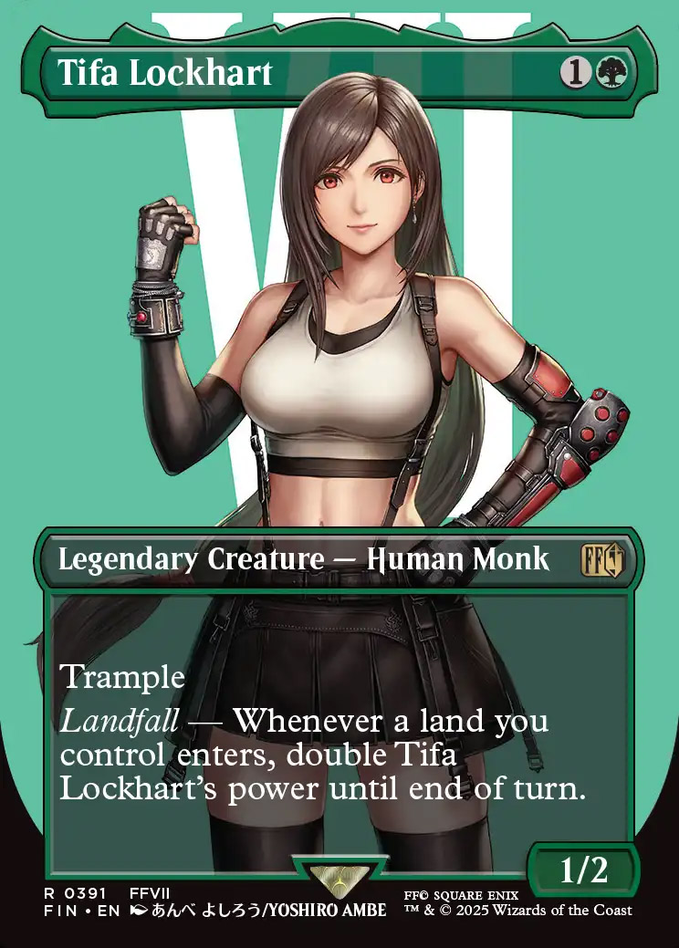 Final Fantasy Variants Foil: Tifa Lockhart (0391 - Borderless)
