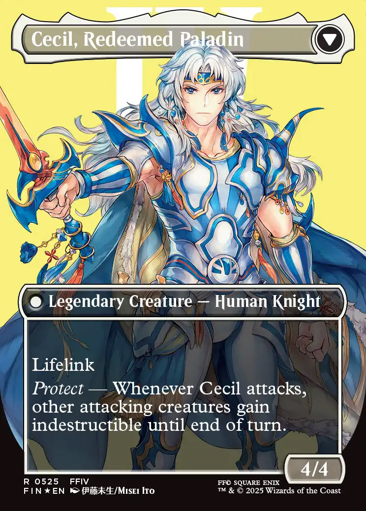 Final Fantasy Variants Foil: Cecil, Dark Knight (0525 - Borderless