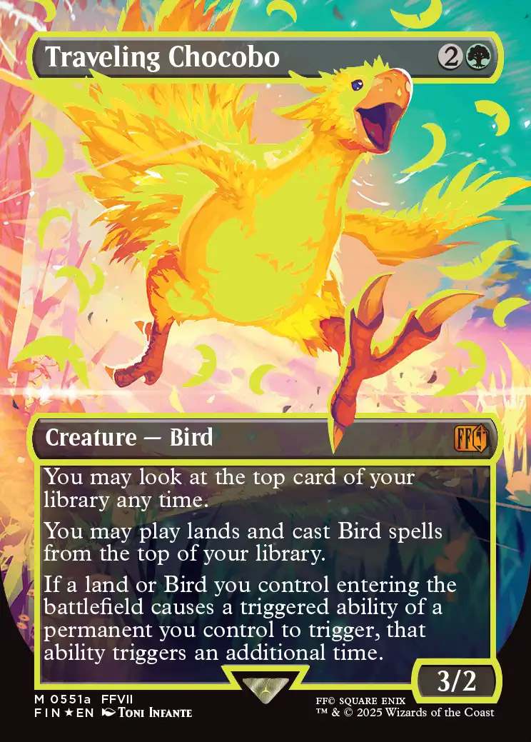 Final Fantasy Variants Foil: Traveling Chocobo (0551d - Borderless