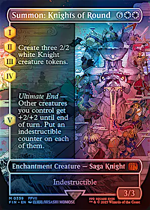 mtg final fantasy knights of the round = Instant Win?! | (As this Saga enters and after your draw step Summon: Knights of Round |