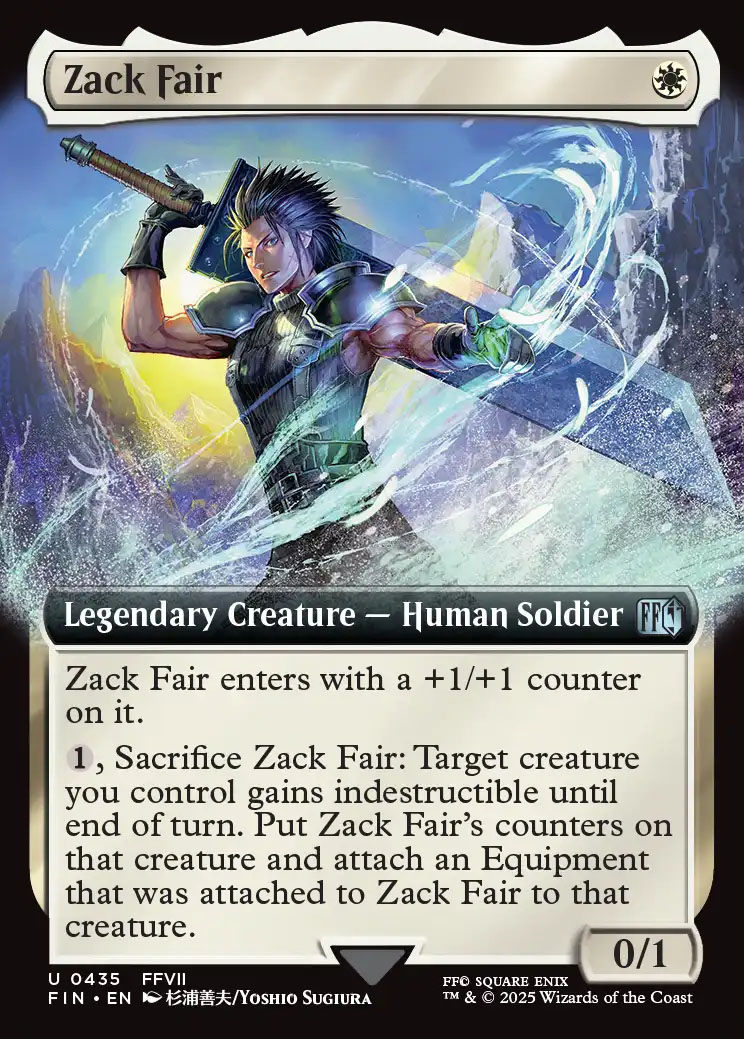 Zack Fair - マジック：ザ・ギャザリング Final Fantasy Variants Foil: Zack Fair (0435 - Extended Art)