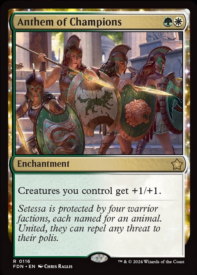 best anthem cards mtg Marshal's | Outlaws of Thunder Junction Commander Decks | Commander Anthem of Champions | Foundations