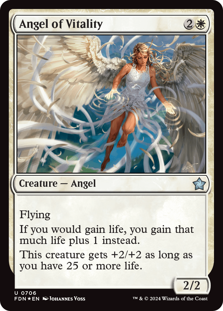 mtg foundations angel cards Angel of Vitality | Foundations Foil | Standard